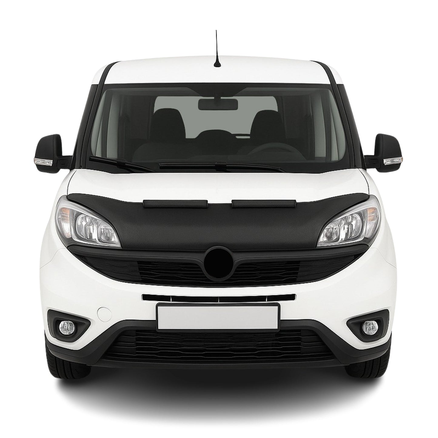Haubenbra Steinschlagschutz Bonnet Bra für Fiat Doblo 2015-2024 Schwarz Halb