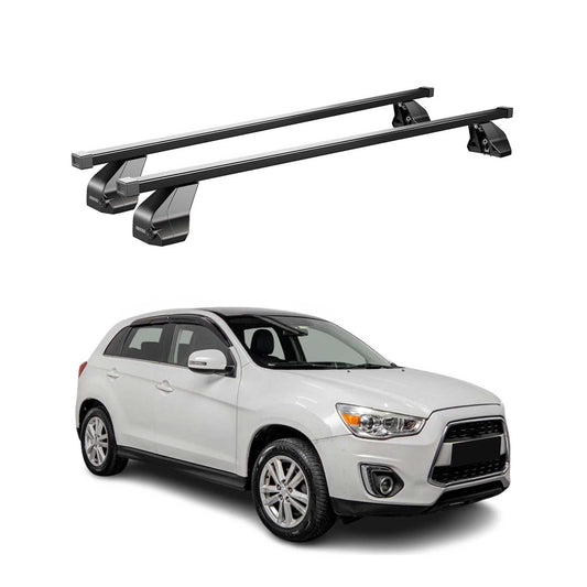 Menabo Dachträger Grundtäger für Mitsubishi ASX 2010-2019 75kg Stahl Schwarz 2x