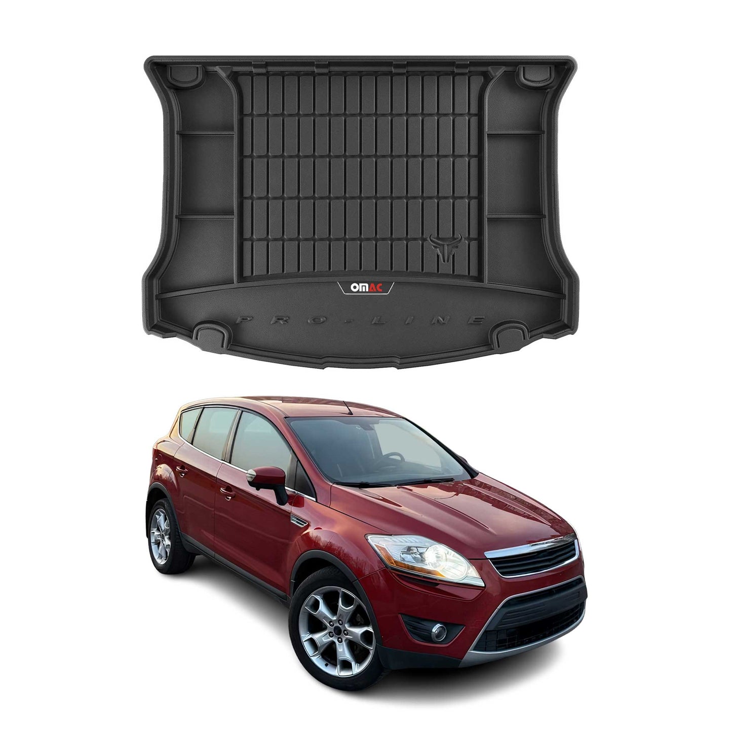 Căptușeală portbagaj din cauciuc OMAC pentru Ford Kuga 2008-2013, TPE, neagră