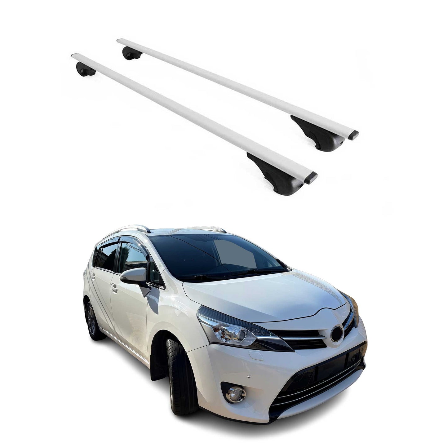 Dachträger Grundtäger für Toyota Verso 2009-2018 75kg Metall Silber 2 tlg