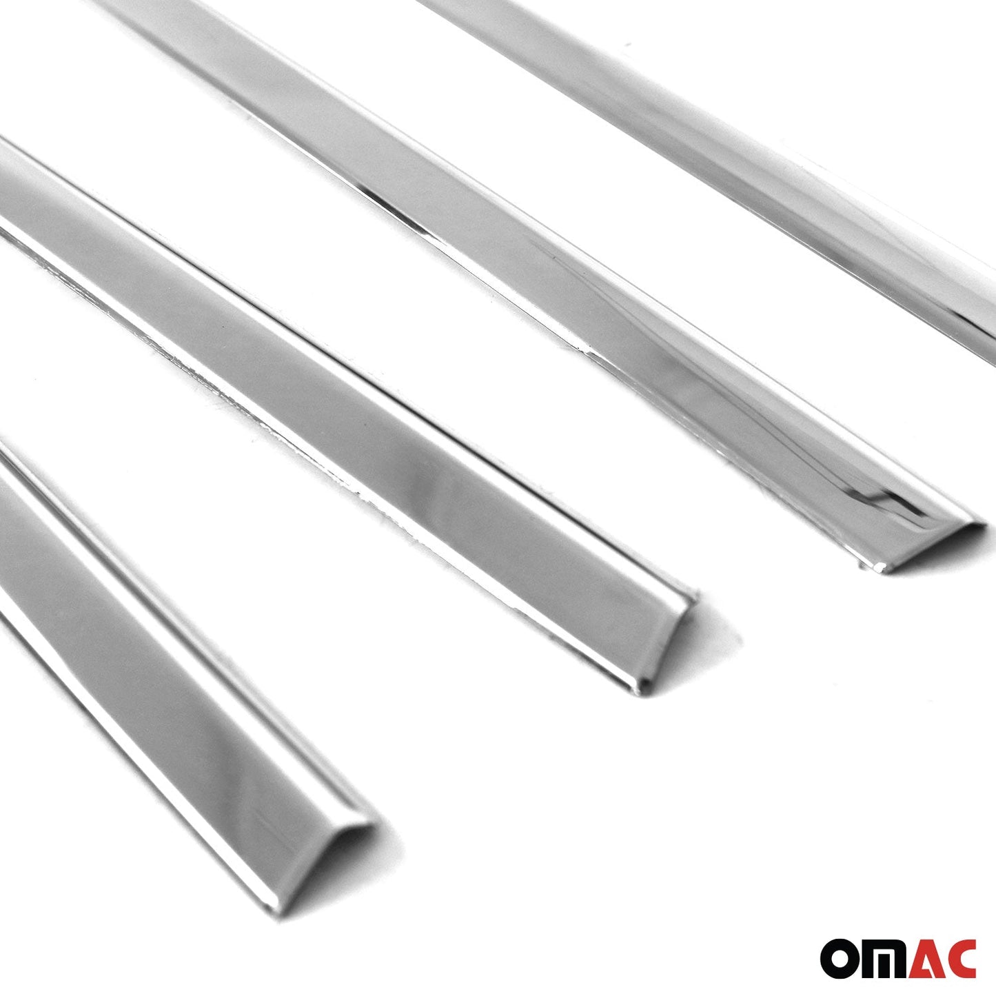 Benzi decorative pentru geamuri pentru Renault Megane 2016-2020 Sedan, oțel inoxidabil cromat, 6 buc.