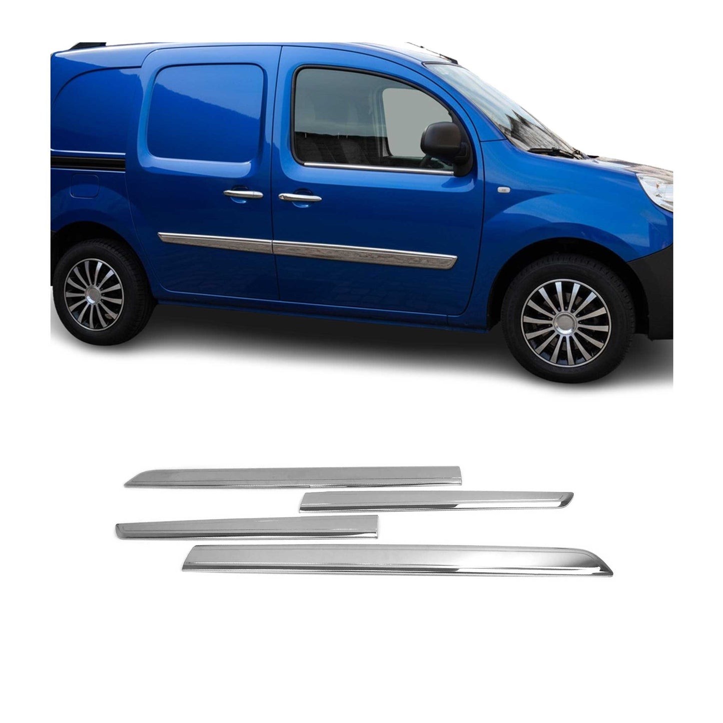 Seitentürleiste Türleisten Türschutzleiste für Mercedes Citan 2012-2021 Chrom 4x