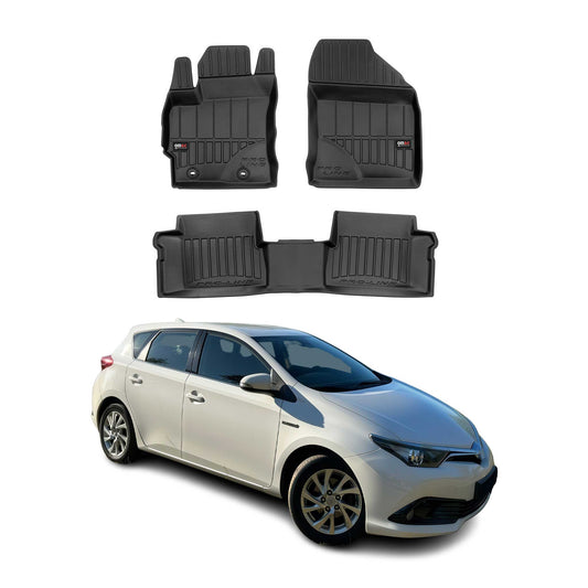 Covorașe auto Toyota Auris Hybrid 2012-2018, TPE, negre, set 3 piese