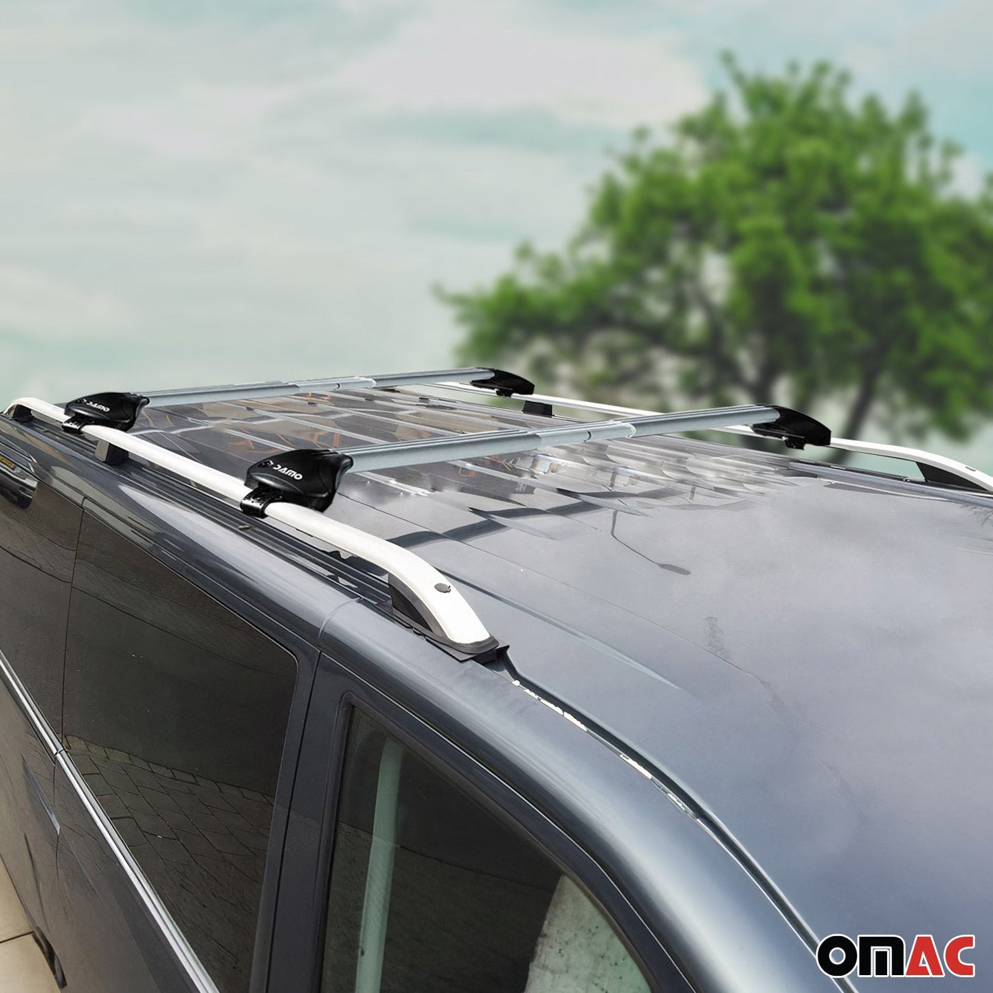 Dachreling + Dachträger Satz für VW Tiguan 2007-2016 Aluminium Grau 4 tlg