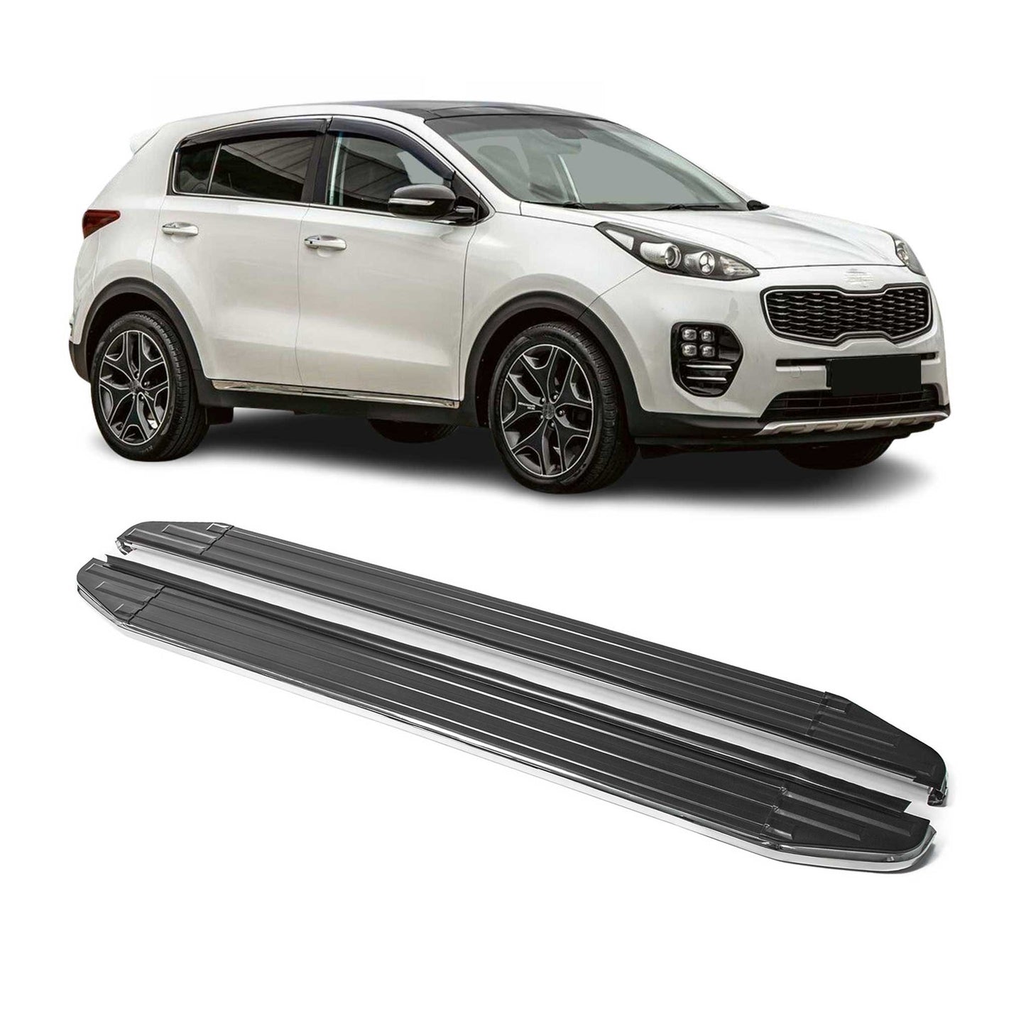 Trittbretter Seitenschweller für Kia Sportage 2016-2024 ABE Alu