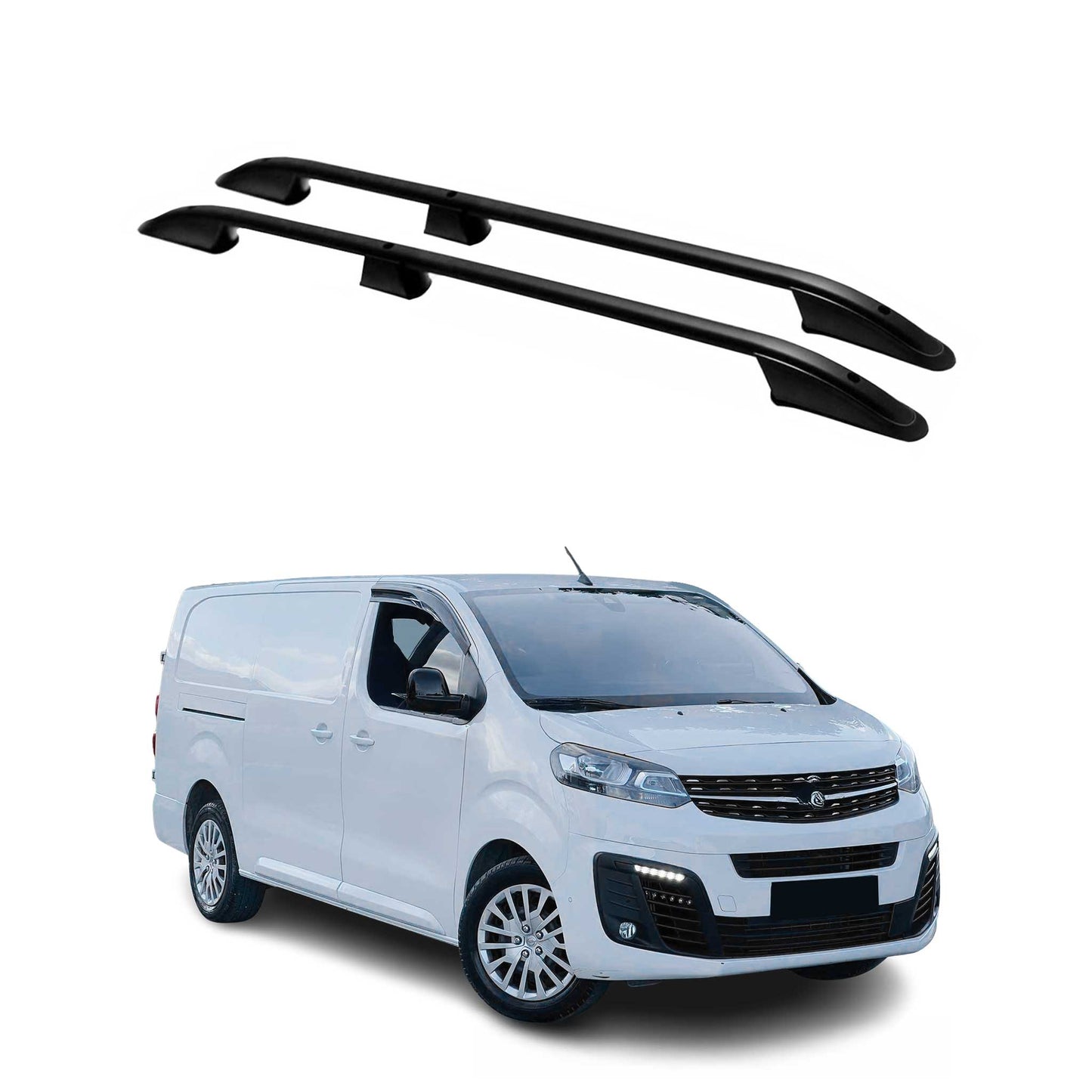 Dachreling Dachgepäckträger für Opel Vivaro 2019-2024 Langer L3 Alu Schwarz