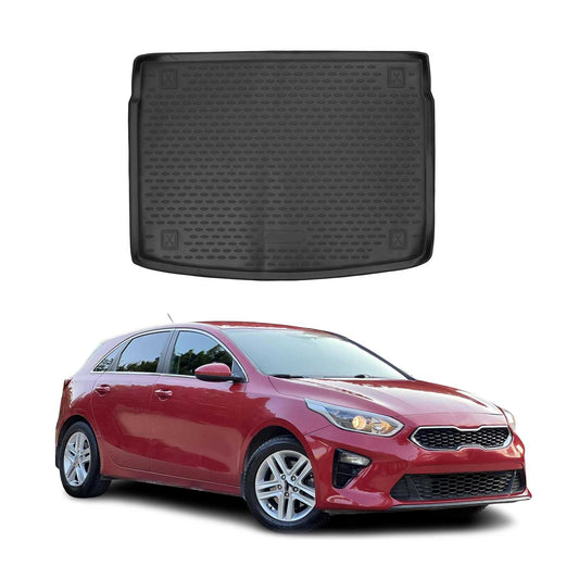 Covoraș portbagaj/tapițerie portbagaj pentru Kia Ceed 2018-2021, cauciuc TPE, negru