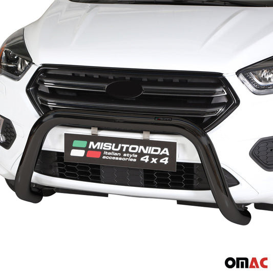 Bară de protecție/buton față pentru Ford Kuga 2017-2019, ø76mm, oțel, negru, protecție