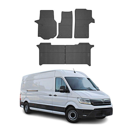 OMAC Gummi Fußmatten für MAN TGE 2017-2025 Automatten Gummi Schwarz 5tlg