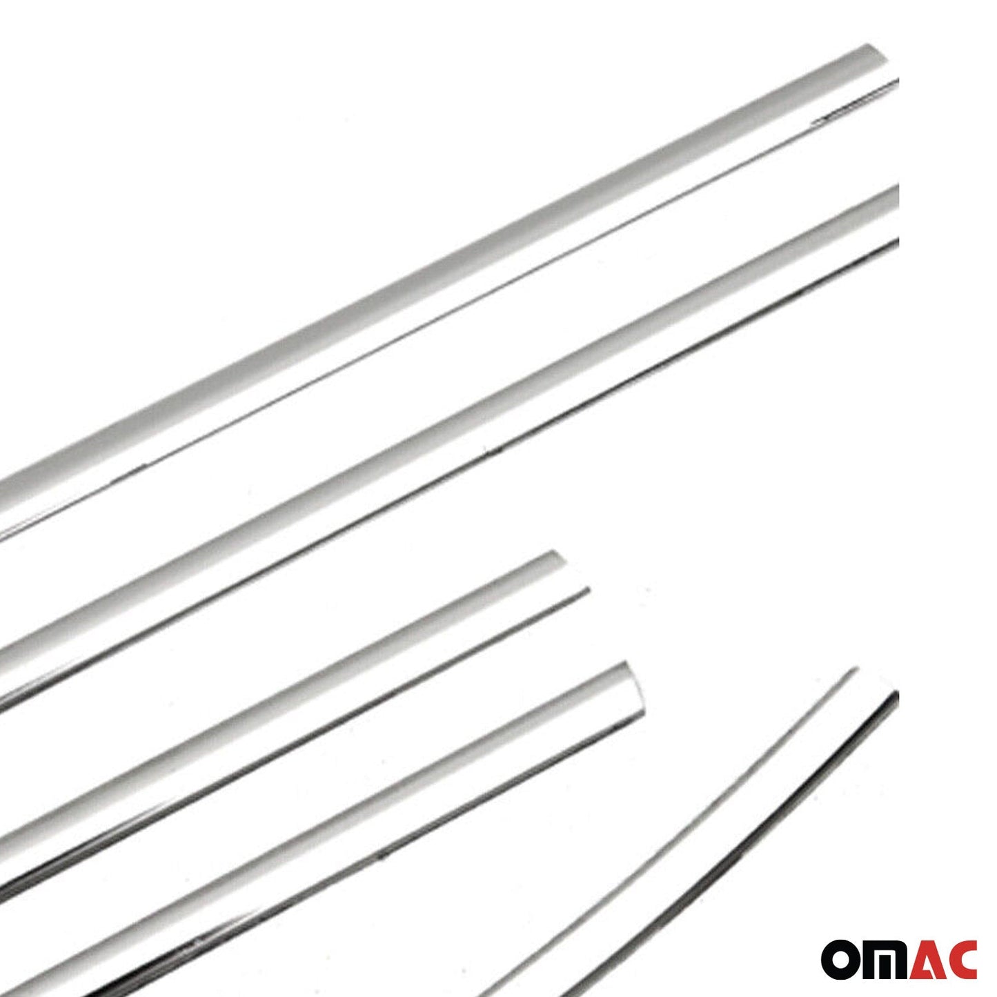 Benzi decorative pentru geamuri Hyundai i10 2011-2013, oțel inoxidabil cromat, 6 bucăți