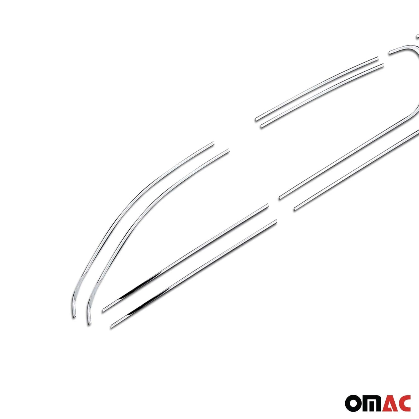 Benzi decorative pentru geamuri Peugeot 308 2013-2021, oțel inoxidabil cromat, 10 bucăți