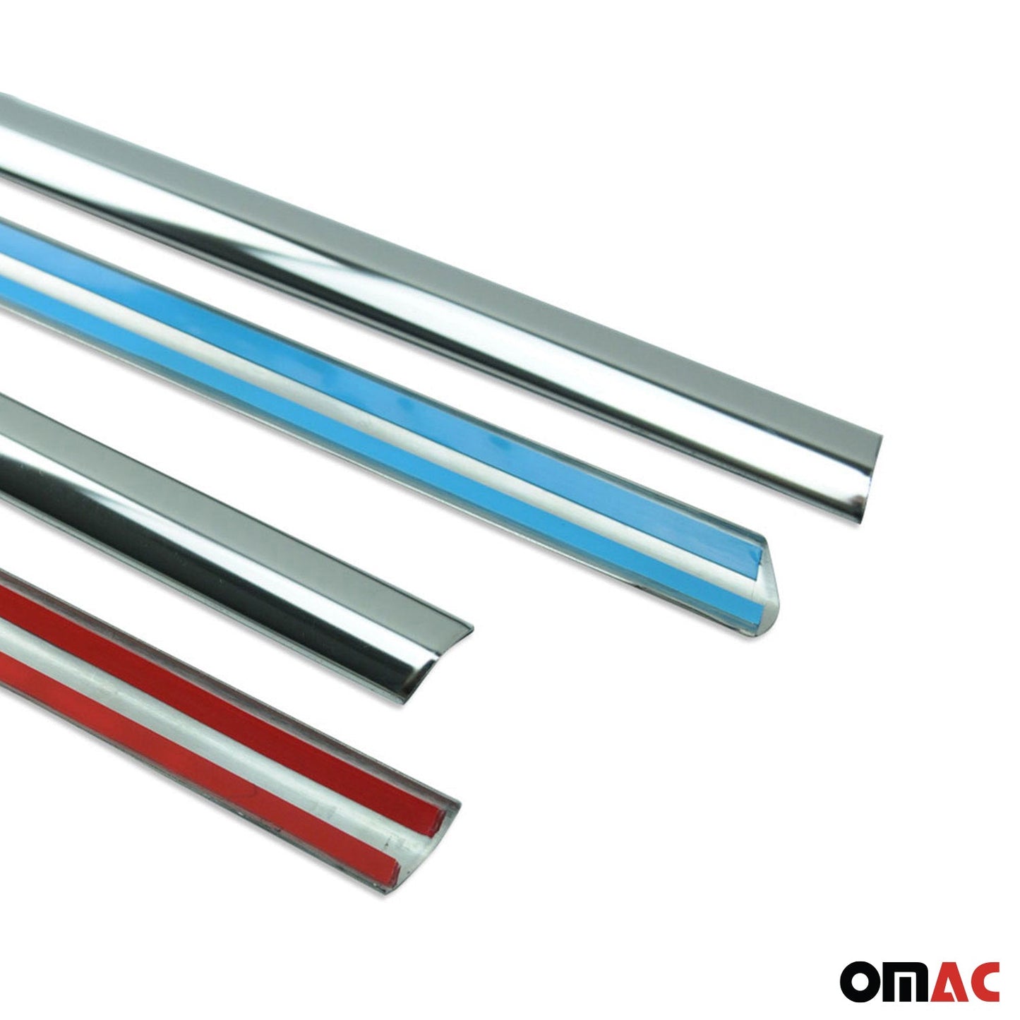 Benzi decorative pentru geamuri Renault Thalia 2008-2013, oțel inoxidabil cromat, 4 bucăți