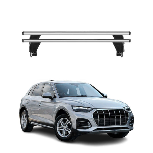 Menabo Dachträger Grundtäger für Audi Q5 mk2 2021-2024 50kg Alu Silber 2 tlg