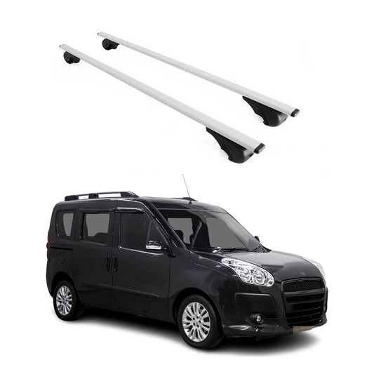 Dachträger Grundtäger für Fiat Doblo 2010-2022 75kg Metall Silber 2 tlg
