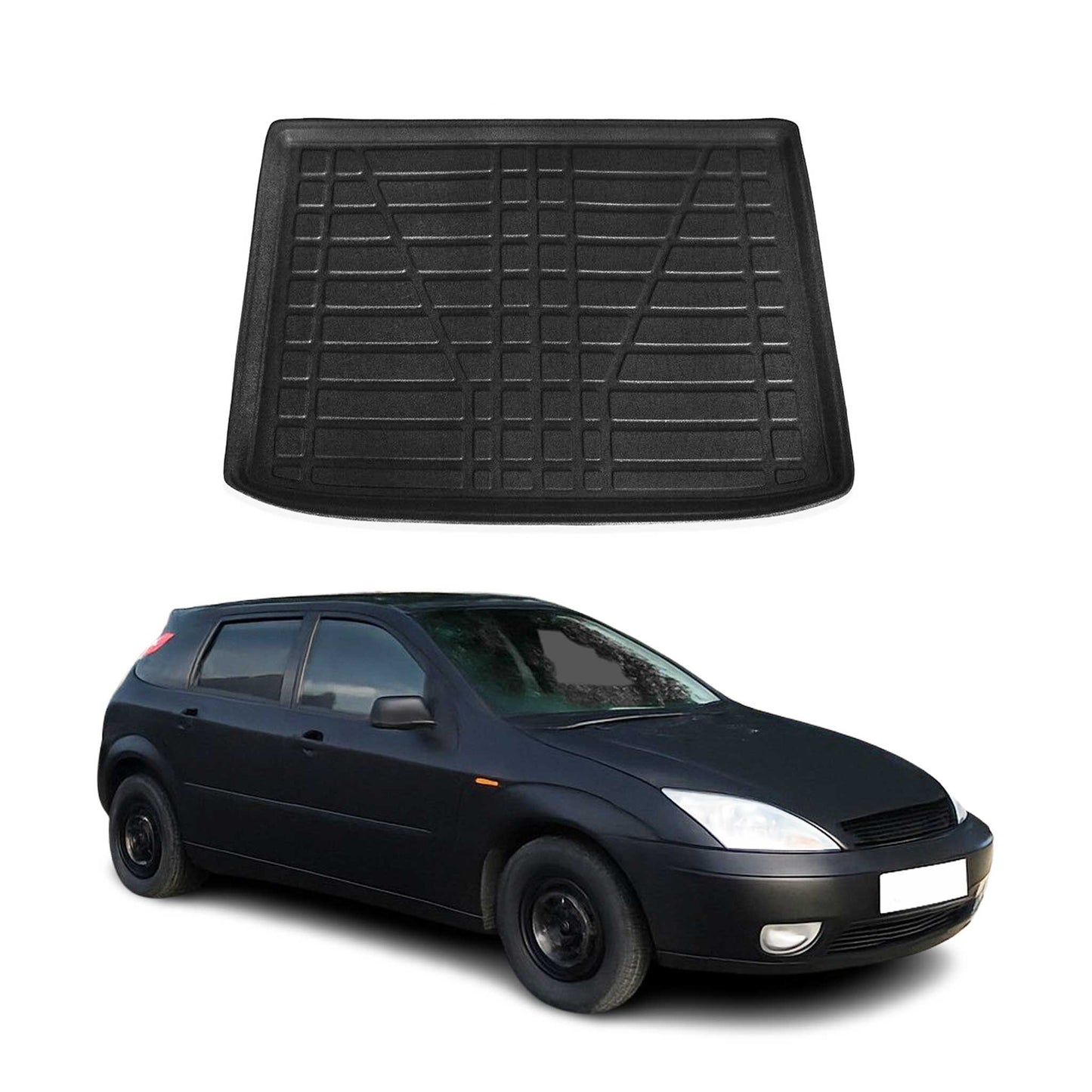 Kofferraumwanne Laderaumwanne für Ford Focus mk1 1998-2004 Fünftürer Gummi TPE