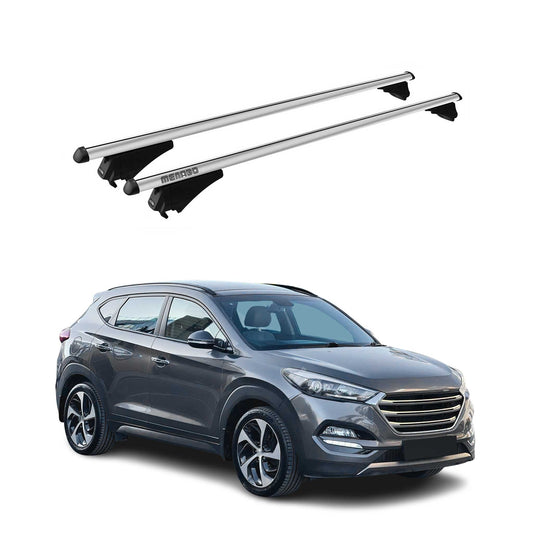 Bagażnik dachowy Menabo Base Carrier do Hyundai Tucson 2015-2020, aluminiowy, szary, 2 szt.