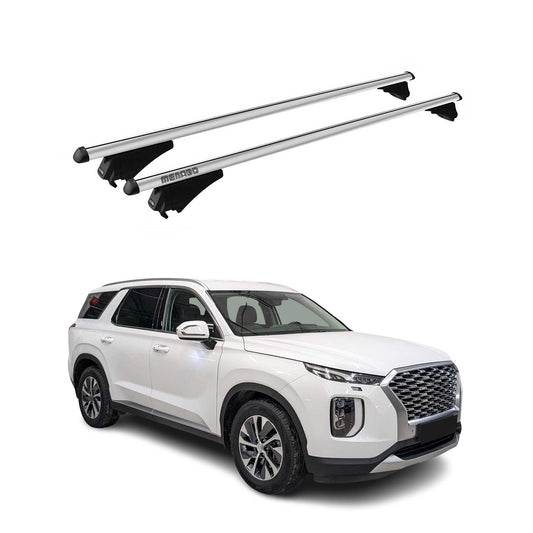 Menabo Dachträger Grundtäger für Hyundai Palisade 2019-2024 75kg Alu Silber 2x
