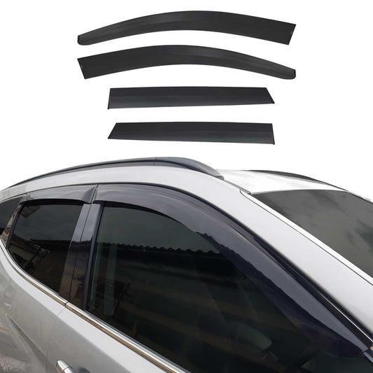 4x Windabweiser Regenabweiser für Nissan Qashqai J11 2014-2017 Acryl Dunkel