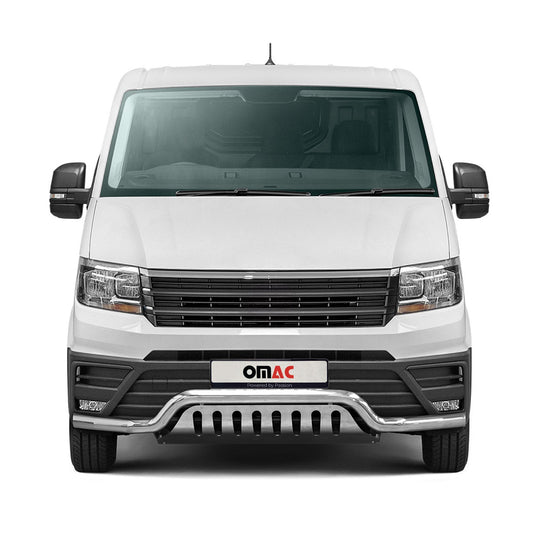 Frontbügel Frontschutzbügel für VW Crafter 2017-2025 Edelstahl mit ABE Silber