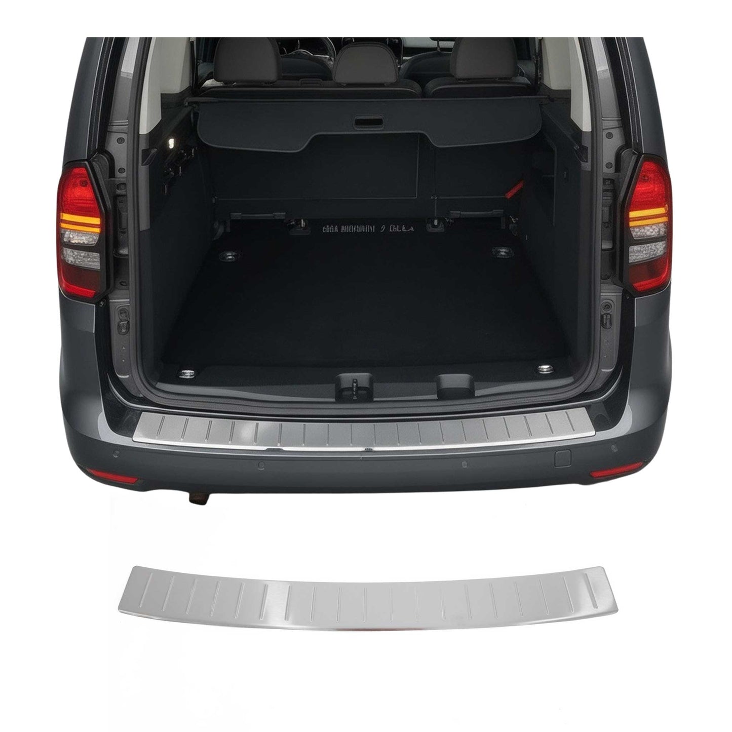 Ladekantenschutz für VW Caddy 2021-2025 Chrom Edelstahl Gebürstet