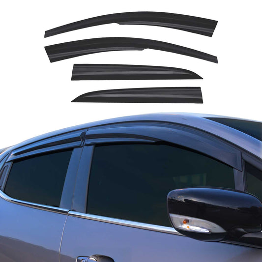 4x Windabweiser Regenabweiser für Renault Symbol / Thalia 2013-2021 Acryl Dunkel