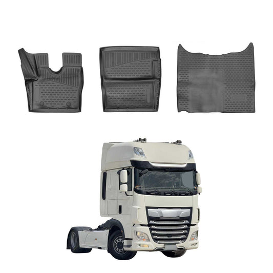 2019-2025 DAF XF Fußmatten TPE Schwarz 3 tlg