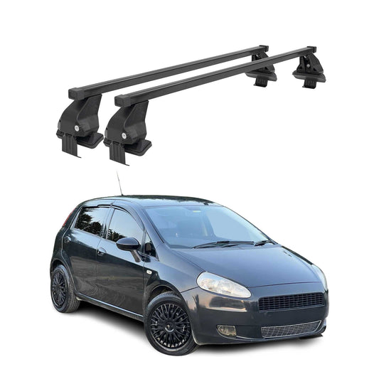 Menabo Dachträger für Fiat Grande Punto 2005-2012 5tür 50kg Stahl Schwarz 2x