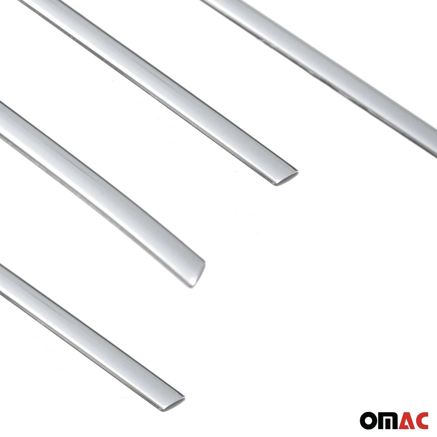 Benzi decorative geamuri pentru Peugeot 207 hatchback cu 5 uși 2006-2012, set 4 piese cromate