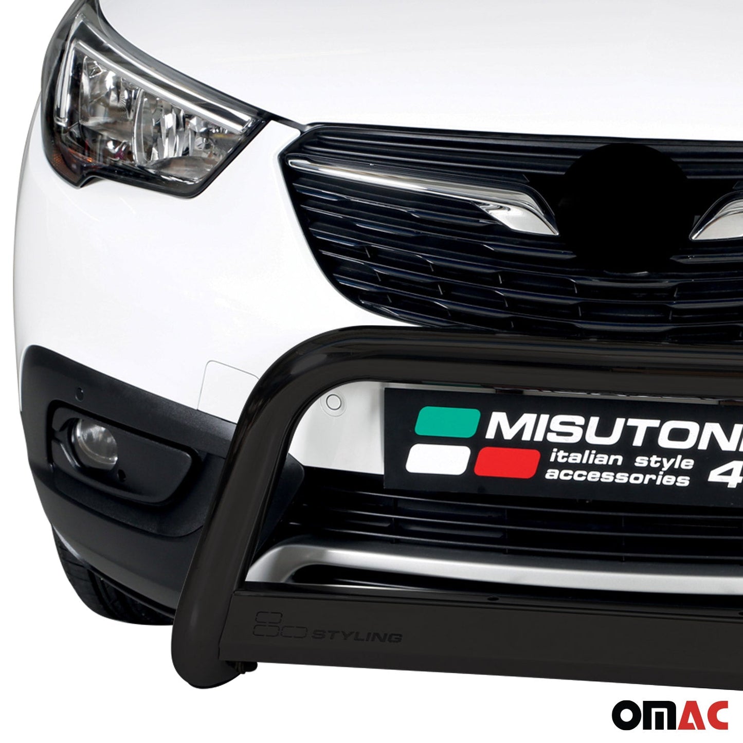 Bară de protecție/buton față pentru Opel Crossland X 2017-2025 ø63mm oțel negru