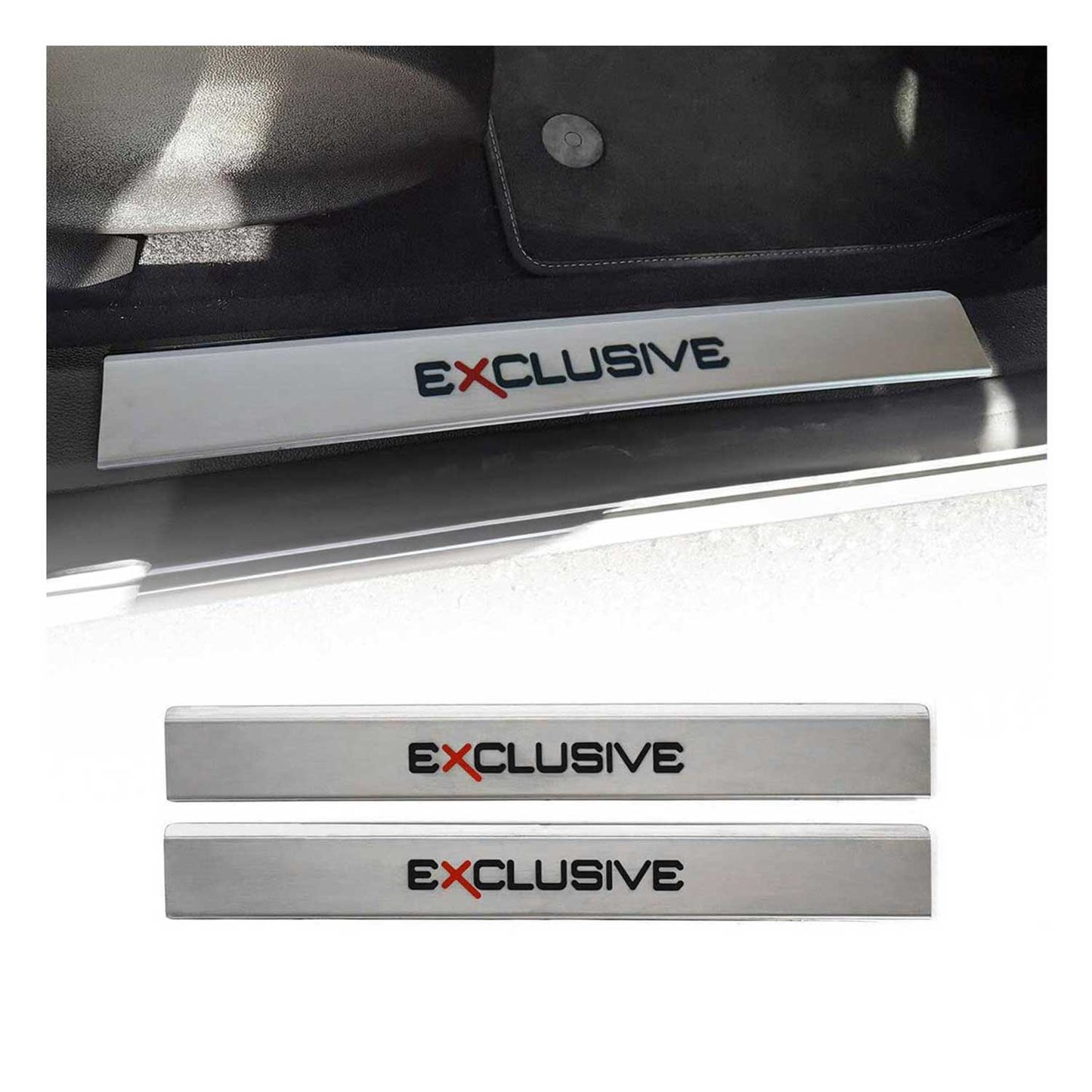 Protecții prag uși, exclusive, pentru Opel Astra J 2009-2018, oțel inoxidabil, 2x