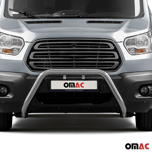 Bară de protecție/buton față pentru Ford Transit 2014-2025 cu ABE (omologare de tip germană) protecție argintie împotriva impactului