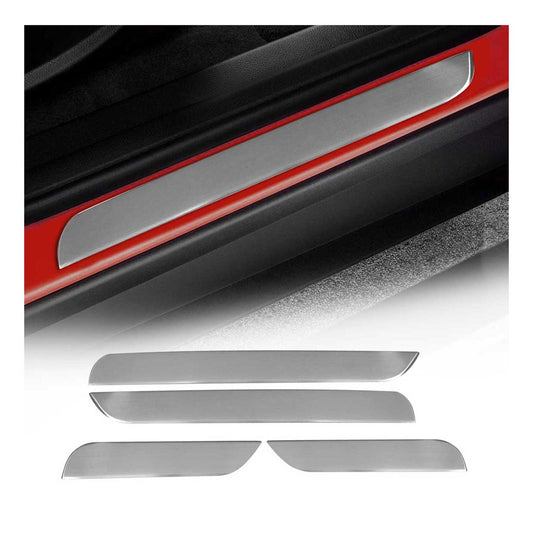 Protecții prag ușă pentru Citroen C3 HB 5D 2002-2009, oțel inoxidabil, argintiu, 4x