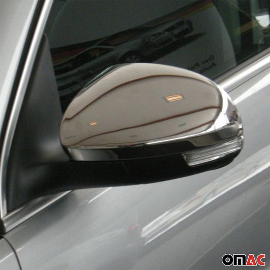 Capace oglinzi, set ornamente mâner ușă pentru VW Tiguan 2007-2016, oțel inoxidabil, argintiu