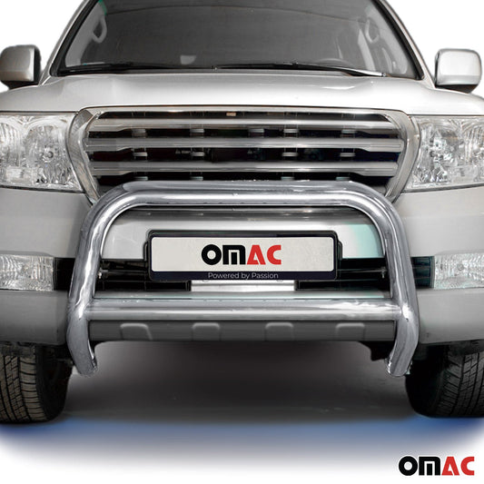 Bară de protecție/buton față pentru Toyota Land Cruiser V8 2007-2012, omologată ABE, argintie