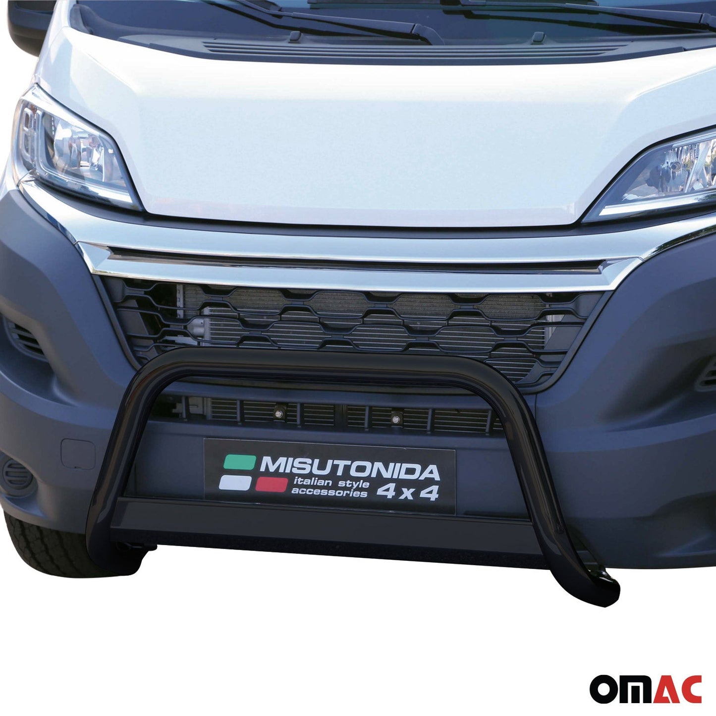 Bară de protecție/buton față pentru Citroen Jumper 2014-2023, neagră, ø63 mm