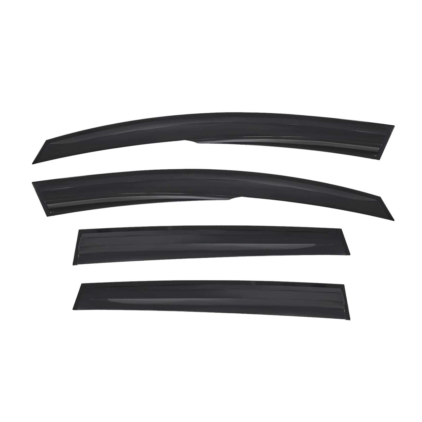 4x Deflectoare de vânt Deflectoare de ploaie pentru Renault Clio Hatchback 2012-2019 Acril Închis la culoare