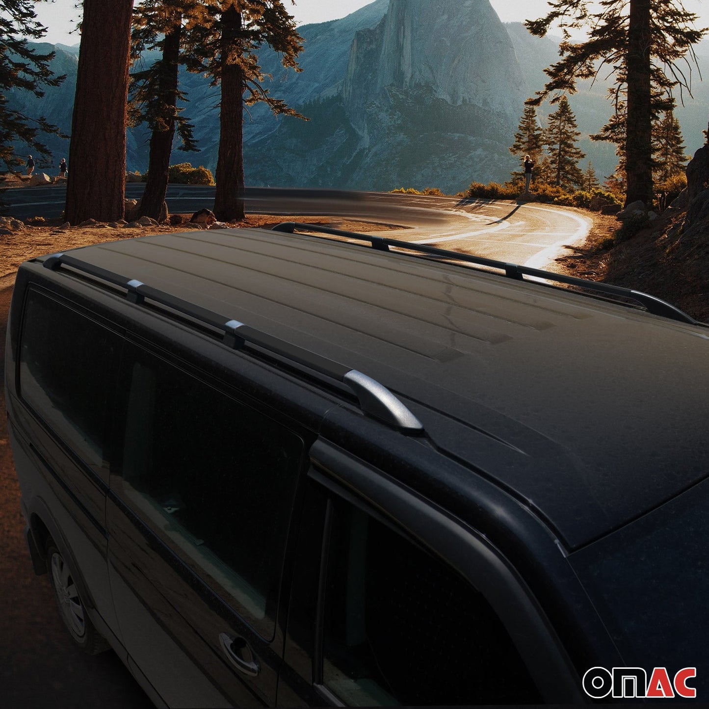 Dachreling Relingträger für Fiat Ducato III 2006-2025 L3 H2 Alu Schwarz 2 tlg