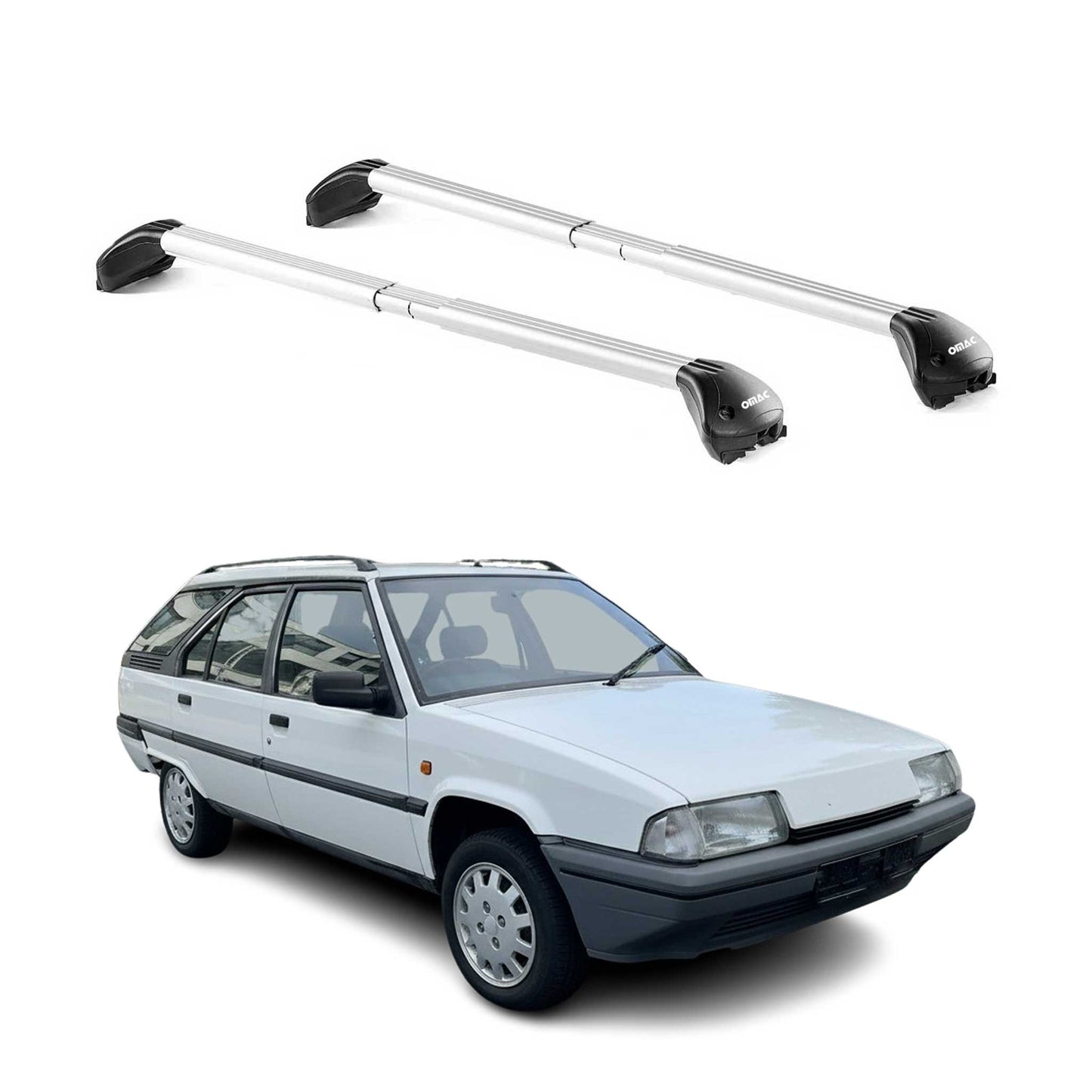 Dachträger Grundtäger für Citroen BX Kombi 1982-1995 5 tür 100kg Alu Grau 2x ABE