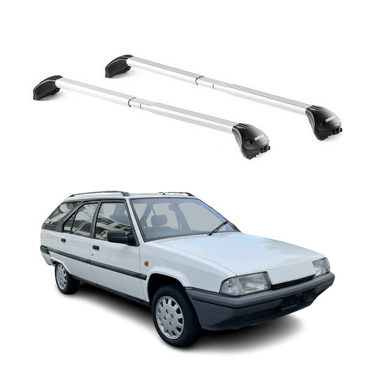 Dachträger Grundtäger für Citroen BX Kombi 1982-1995 5 tür 100kg Alu Grau 2x ABE