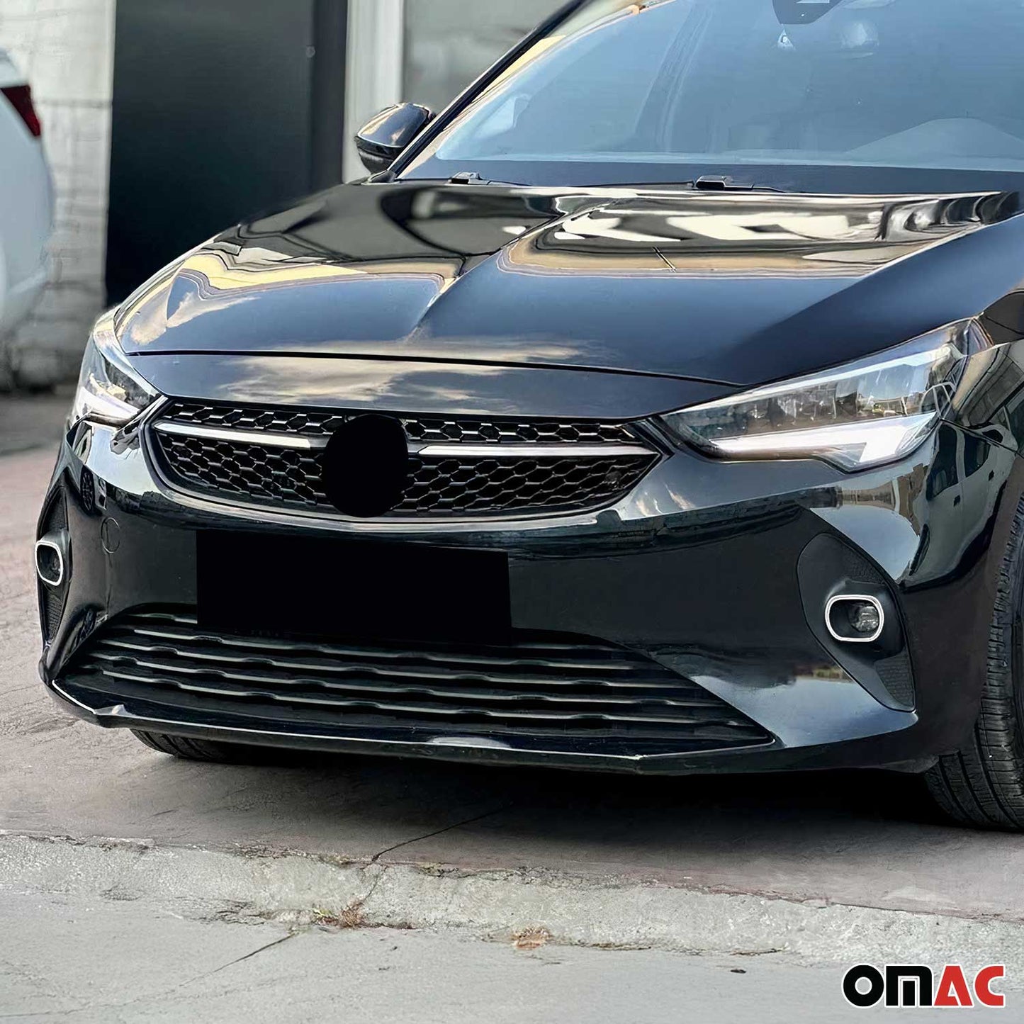 Nebelscheinwerfer Rahmen Umrandung für Opel Corsa F 2020-2025 Edelstahl 2x