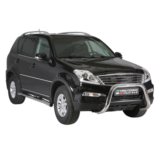 Frontbügel Frontschutzbügel für Ssangyong Rexton W 2013-2017 ø76mm Stahl Silber