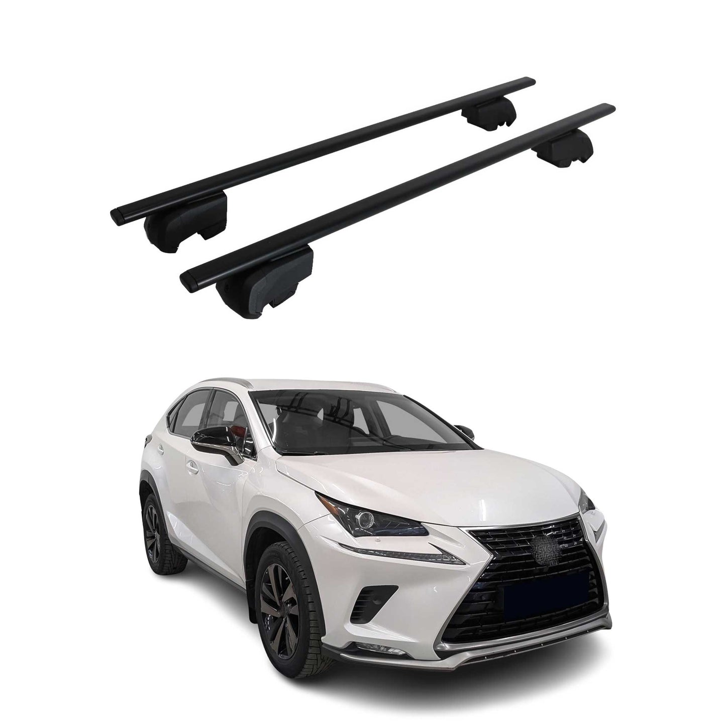 Dachträger Grundtäger für Lexus NX AZ10 2014-2021 75kg Metall Schwarz 2 tlg