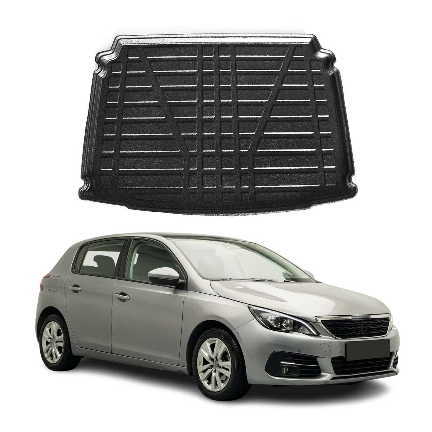 Protecție portbagaj/cargo pentru Peugeot 308 2014-2021 hatchback cu 5 uși, cauciuc
