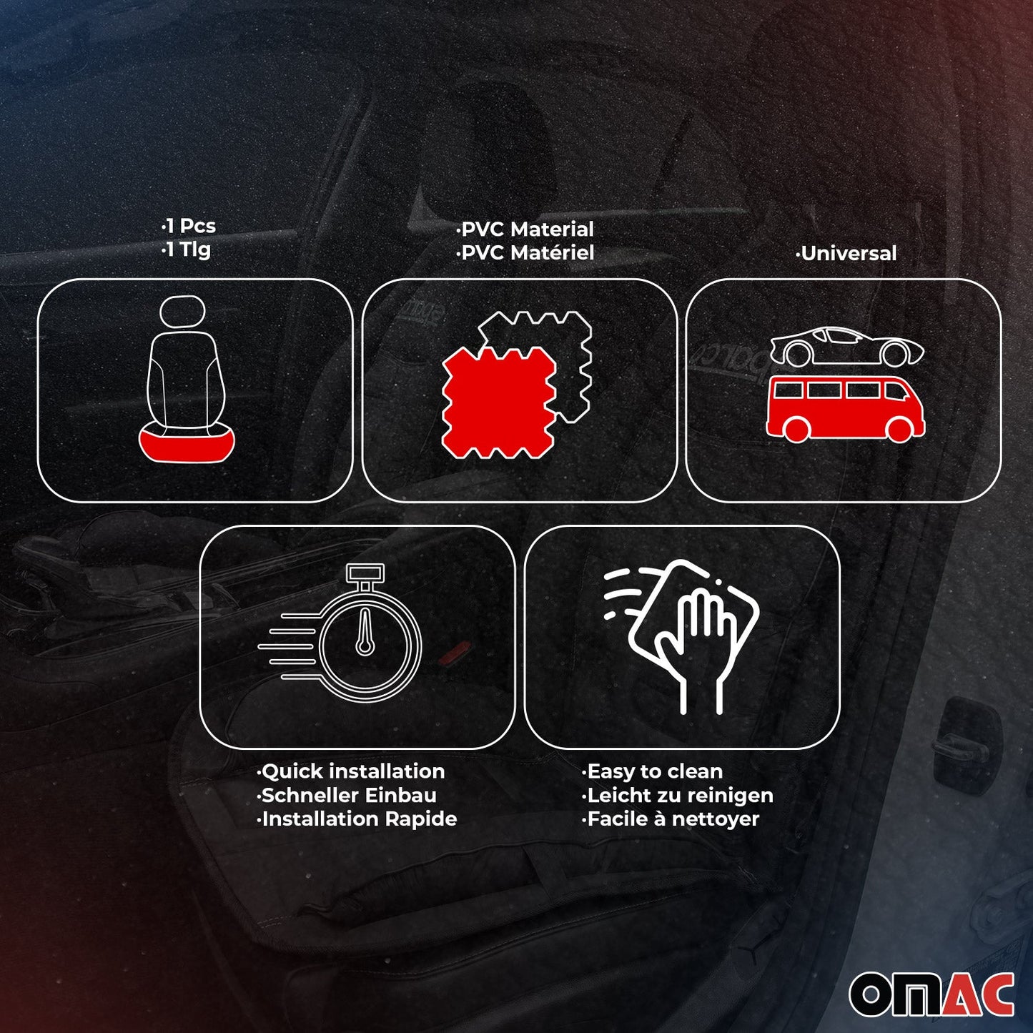 SPARCO Sitzkissen Sitzauflage Sitzschoner Universal Schwarz Blau Sitzschutz