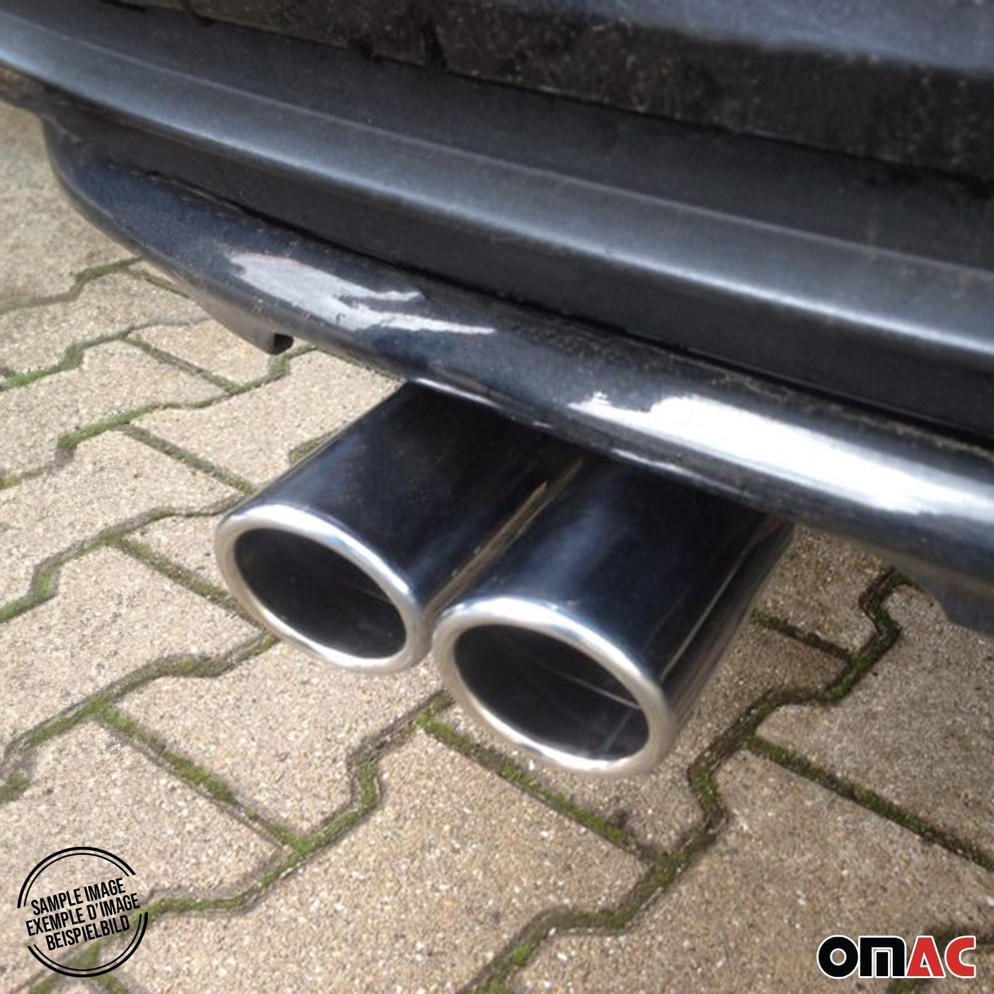 Auspuffblende Endrohr für VW Multivan T5 2003-2015 Edelstahl Chrom 2tlg