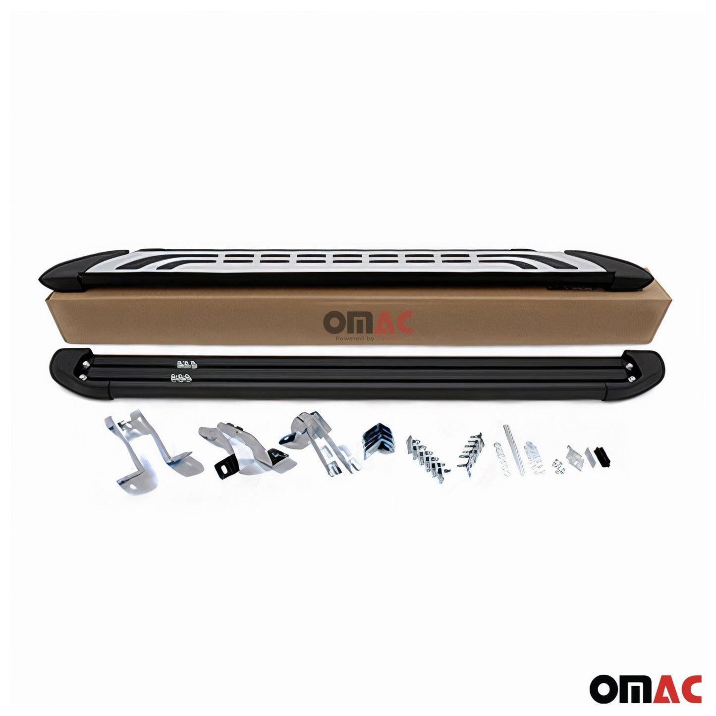 Trittbretter Schweller Seitenbretter für Fiat Doblo Maxi 2010-2024 Alu Schwarz