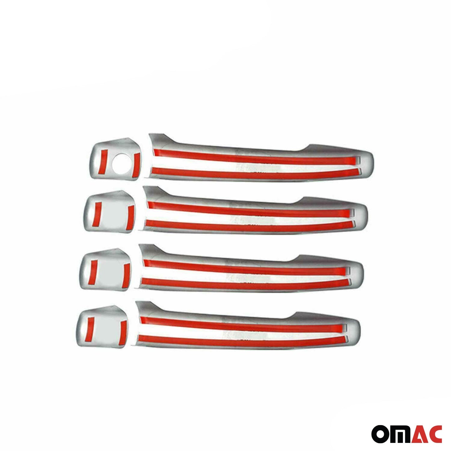 2012-2019 Peugeot 208 4Tür Türgriff Blende Türgriffkappen Edelstahl Matt 8x