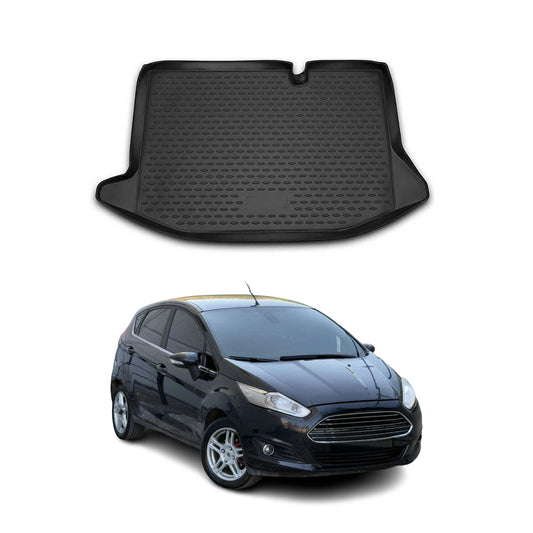Covoraș portbagaj/tapițerie portbagaj pentru Ford Fiesta 2008-2019, cauciuc TPE, negru