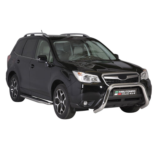 Frontbügel Frontschutzbügel für Subaru Forester 2013-2015 ø76mm Stahl Silber