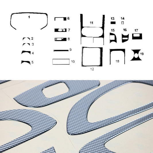 Ornamente interioare cockpit pentru Isuzu D-Max 2008-2012, aspect carbon, 19 bucăți